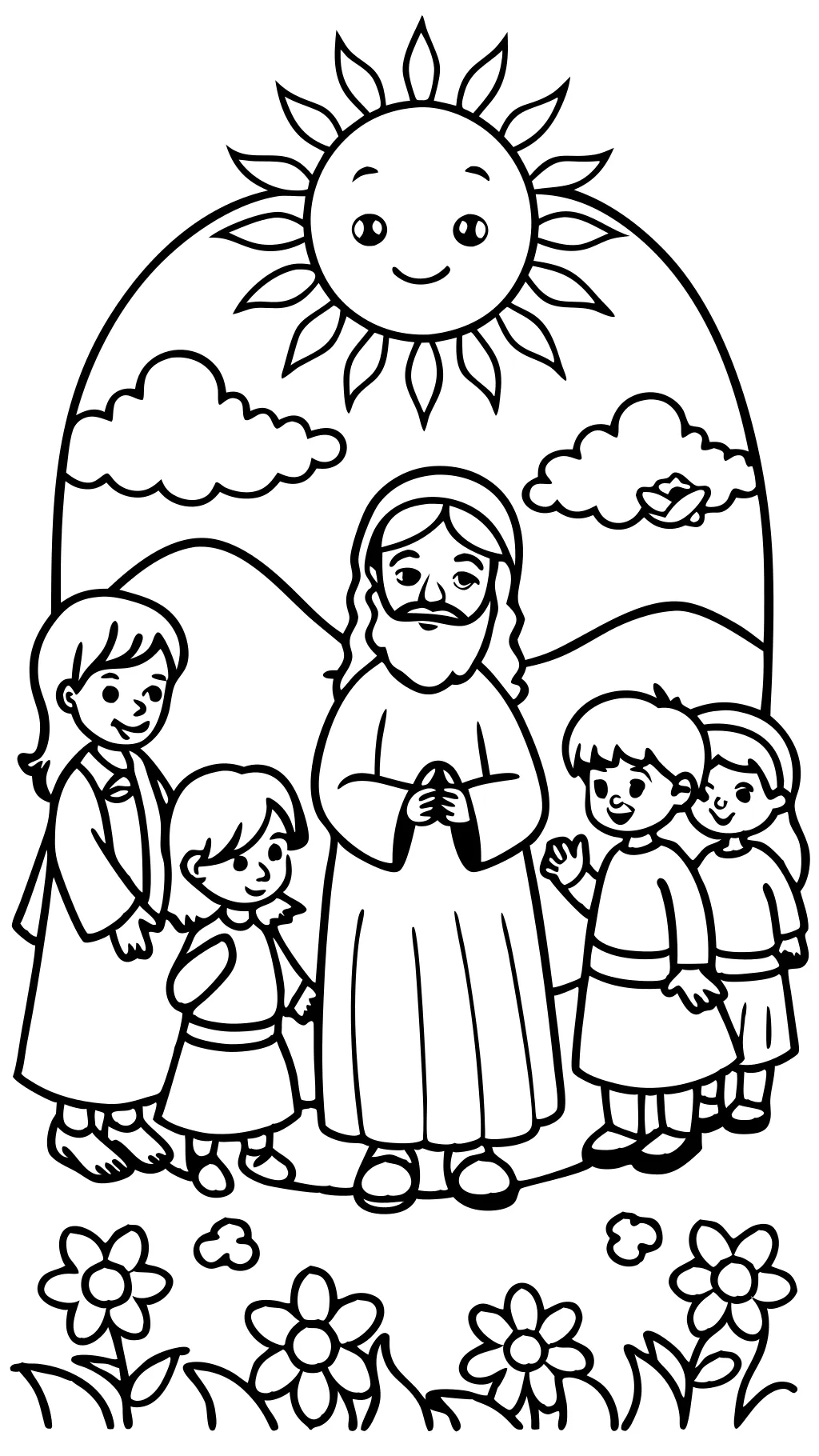 coloring page of jesus